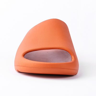 Platform Pillow Slides for Women - Orange Chunky Shower Slippers